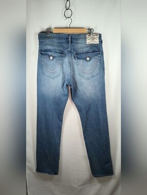 True Religion Jeans Men's Size 33 Ricky Relax Straight Hip-hop Street Wear.